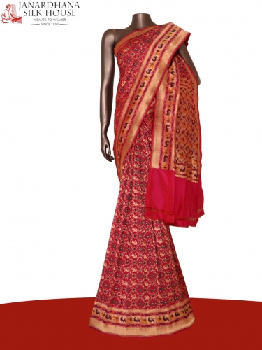 Handloom Exclusive Meenakari Banarasi Silk Saree